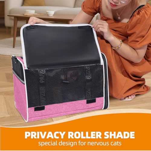 PAPZER Top Loading Medium Cat Carrier with Privacy Protection for Nervous Pet, Soft-Sided Small Puppy Travel Crate Vet Vis...