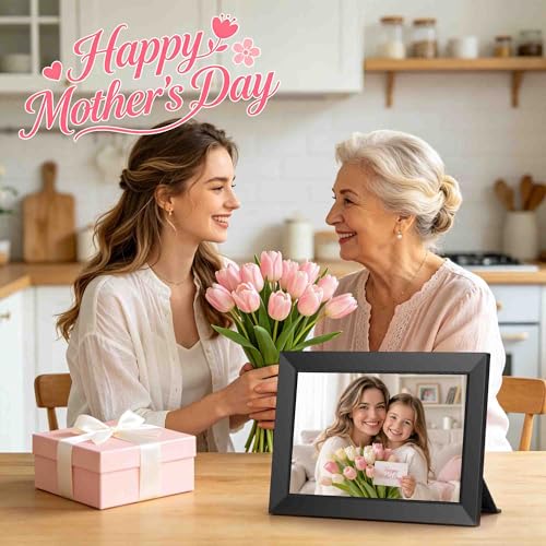 Frameo 10.1 Inch WiFi Digital Picture Frame, Smart Cloud Electronic Photo Frame with HD IPS Touch Screen Slideshow 32GB Me...