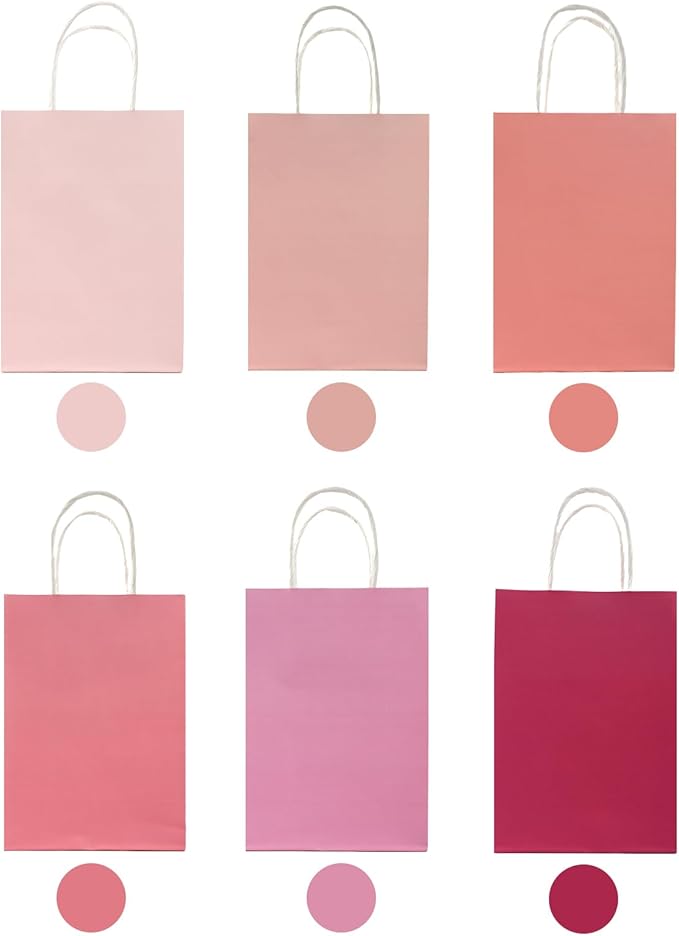 6pcs gift bags (pink)