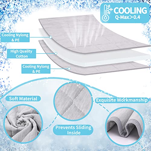 Dog Cooling Blanket, 0.4 Q-MAX Cooling Blanket for Dogs Washable, Cool to Touch Pet Blanket Cooling Comforter Throw for Be...