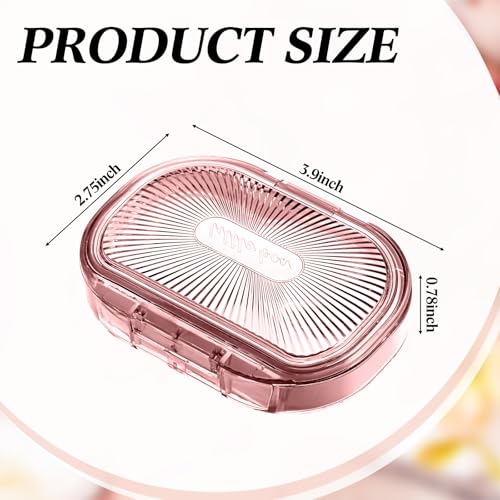 Kigley 4 Pcs Hair Tie Container Small Portable Travel Cotton Swab Holder Flosser Dispenser with Lid Plastic Box Storage Co...