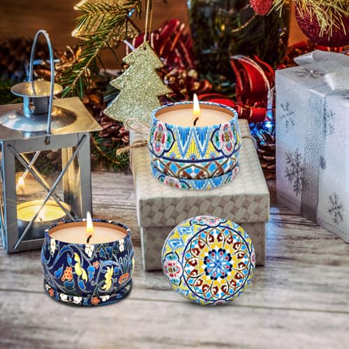 2 Pack Scented Candles Set for Thanksgiving, Soy Wax Stress Relief Aromatherapy Candles, Relaxation Gift for Women, Ideal ...