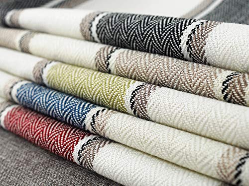 AmHoo Pack of 2 Farmhouse Linen Throw Pillow Cover Cushion Stripe Decoration Buffalo Retro Pillowcase with Hidden Zipper f...