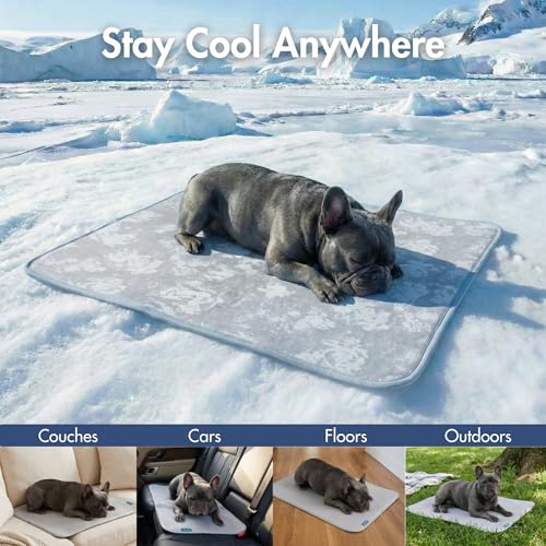 Spark Paws Cooling Mat for Dogs - Self Cooling Dog Mat & Pet Cooling Pad for Large, Medium & Small Dogs - Non-Toxic, Non-G...