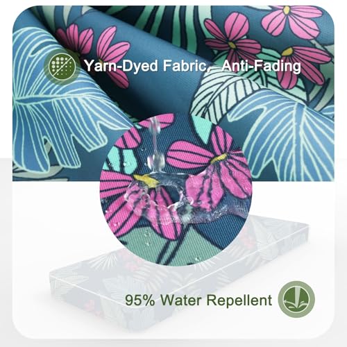 Porch Shield Outdoor Bench Cushion Cover – Waterproof Swing Cushion Cover for Patio Furniture Loveseat (Not Insert) Palm L...