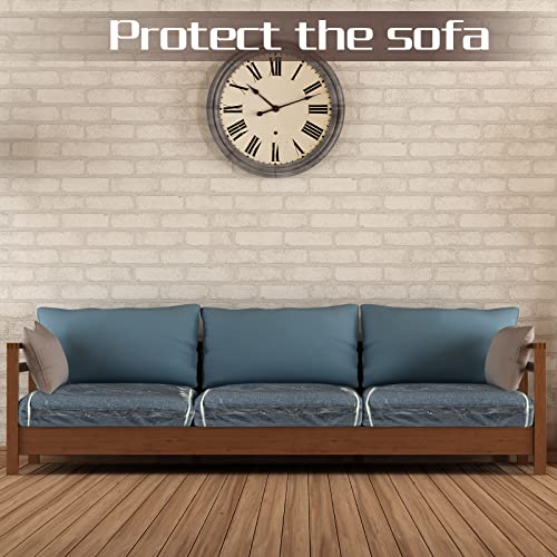 Geetery Plastic Sofa Seat Cushion Covers PVC Waterproof Couch Covers Furniture Sofa Seat Slipcover for Against Cat Dog Cla...