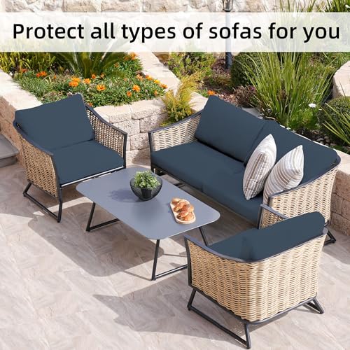 8Pcs Stretch Patio Cushion Covers,Outdoor Couch Covers Replacement,Outdoor Couch & Sofa Slipcovers,for Patio Furniture Cus...