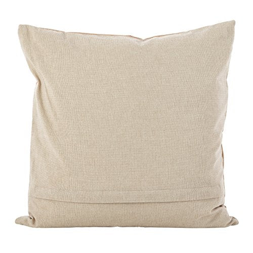 SARO LIFESTYLE Embroidered Floral Design Cotton Poly Filled Throw Pillow, 18", Multi
