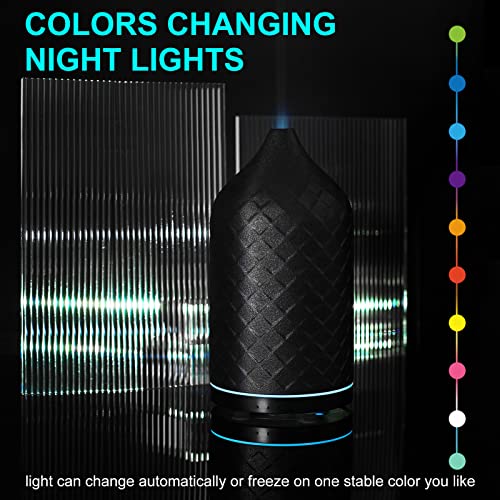 ZEIGGA LAB Essential Oil Diffuser for Home, Ceramic Aromatherapy Diffuser for Essential Oils, 120ml Oil Diffuser with Wate...