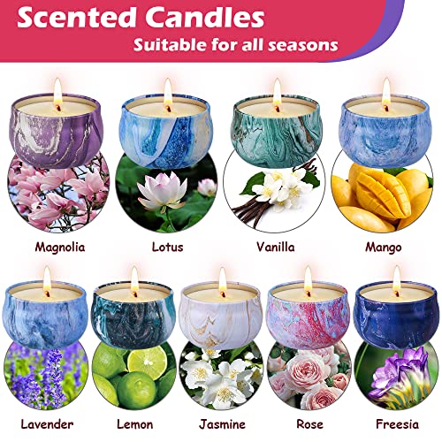 Scented Candles Gifts Set for Women, 9 Pack Aromatherapy Candles Pack Soy Wax with Essential Oil Include Lavender, Jasmine...