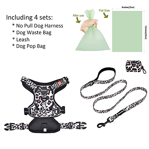 Petmolico No Pull Dog Harness Set with Leash Attachment Easy Control Handle Reflective Harness Vest Small Breed, Puppy Ves...