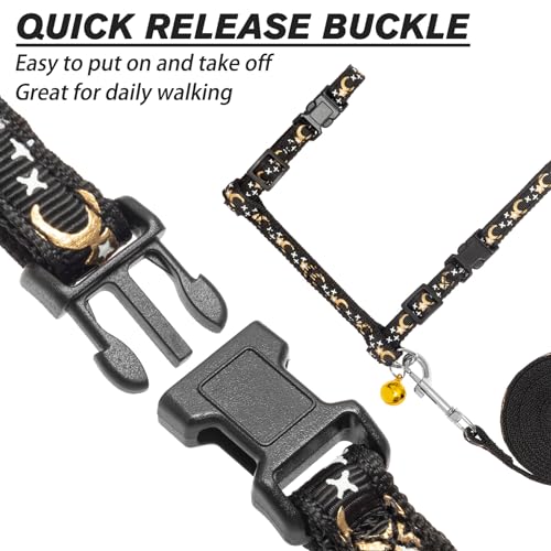 SCIROKKO Cat Harness and Leash Set - Escape Proof Adjustable for Outdoor Walking with Safety Buckle for Small Animals Glow...