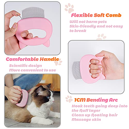 Cat Comb Pet Short Long Hair Removal Massaging Shell Comb Soft Deshedding Brush Grooming And Shedding Matted Fur Remover M...