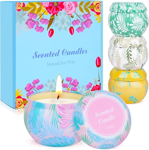 Scented Candles Bulk Gifts for Women, Aromatherapy Candle for Home Scented,Natural Soy Candle, Small Candles for 180 Hours...