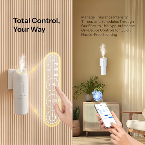 Lumixx Diffuser with Aroma Oil, Plug-in Waterless Essential Oil Diffuser, Smart Bluetooth App Control, Covers Up to 800 sq...