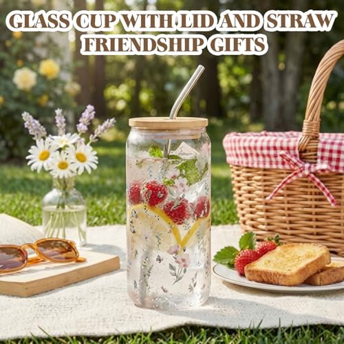 MUGIQUE Birthday Gifts for Women, Birthday Gift Basket with Glass Cup, Happy Birthday Gift Box for Women Teen Girl, Gifts ...