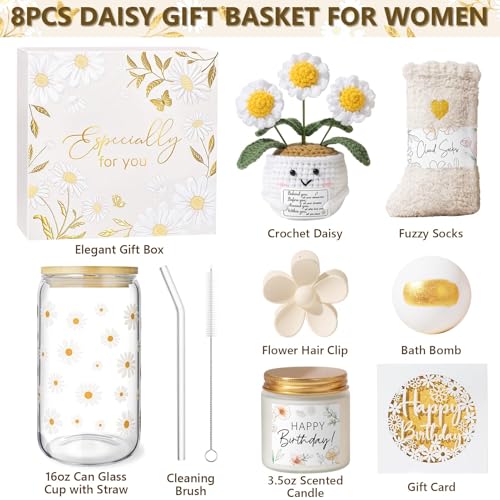 Birthday Gifts for Women Friendship, Womens Gifts for Birthdays Unique Happy Birthday Gift Basket for Best Friends Mom Sis...