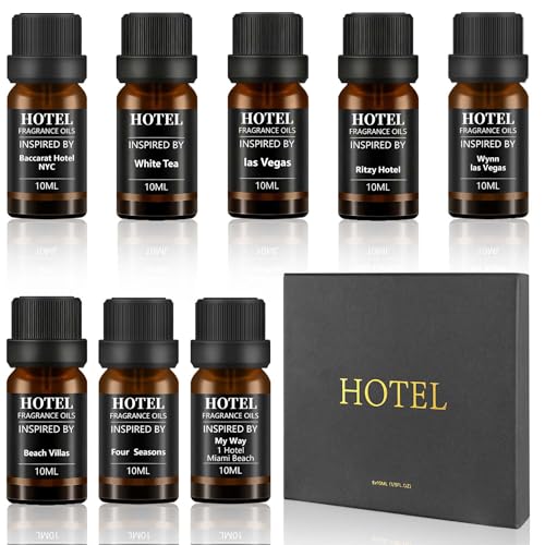 Hotel Collection Diffuser Essential Oil Gift Set,Hotel Scents for Home,Stress Relief Air Freshening,My Way,The Beach Villa...