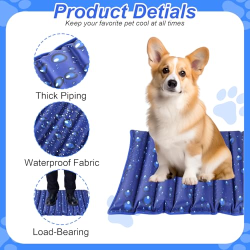 Wensdr Dog Cooling Mat, 35.4" x 18.9", Cooling Mat for Dogs and Cats, Suitable for All Types of Pets, Durable Cooler Fabri...