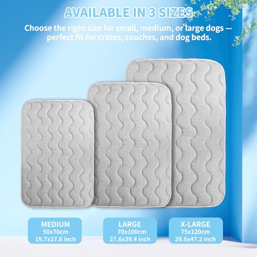 PETZOOKA Dog Cooling Mat Q-Max>0.4 Self Cool Pad for Dogs and Cats, Washable Portable Pet Sleeping Pad for Summer Size 27....