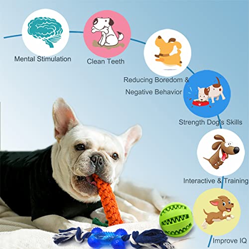 Beiker Dog Teething Chew Toys - 15 Pack Small Medium Breed Puppy Toy, Variety Dogs Rope Chew Toys Bundle for Boredom, Pet ...