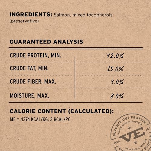 Vital Essentials Freeze Dried Dog Treats | Salmon Bites, Single Protein | Premium Quality | Grain Free Training Treats for...