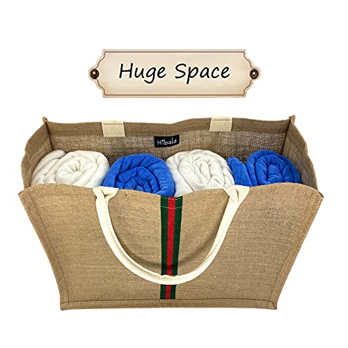 Hibala Woven Large Beach Bag Straw Beach Tote Handmade Weaving Shoulder Tassel Bag Handbag