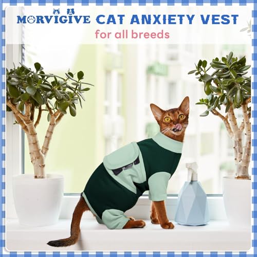 Cat Apparel for Small Cats, Adjustable Relief Vest with Zipper, Suitable for Thunderstorms, Fireworks, Separation, Travel,...