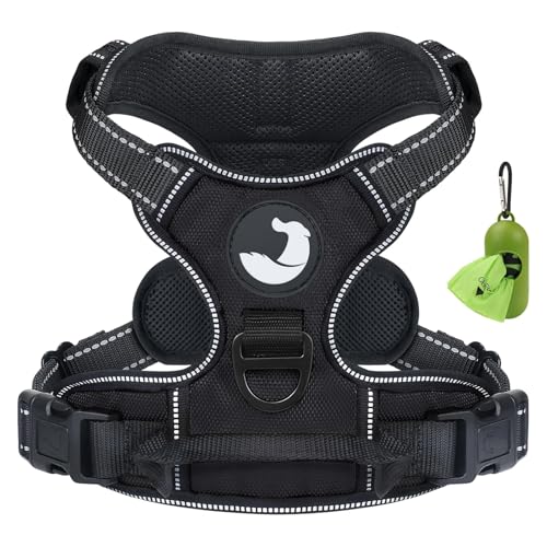 Joytale No Pull Dog Harness Medium Sized Dog, Reflective Pet Vest with Front Clip, Adjustable Soft Padded Harnesses with E...