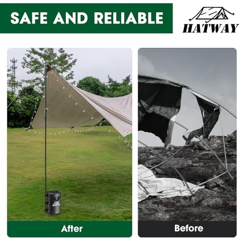 Hatway Canopy Weights,176 LBS Water Bag Set of 4 Leg Weights for Pop Up Canopy,Gazebo,Canopies,Tent-4 * 20L-Black