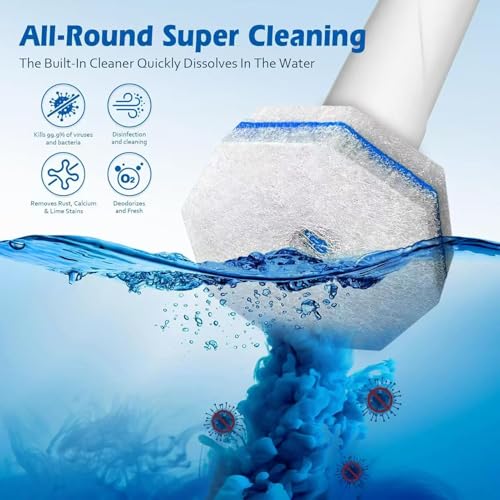 60 Count Toilet Bowl Wand Refills for Clorox,Disposable Toilet Bowl Cleaner Refill Pads for Most Toilet System,Disposable ...