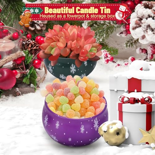 Christmas Scented Candles Gifts Set for Women, 6 Pack 2.5 Oz Candle Set, Natural Soy Wax, Aromatherapy Candles for Birthda...