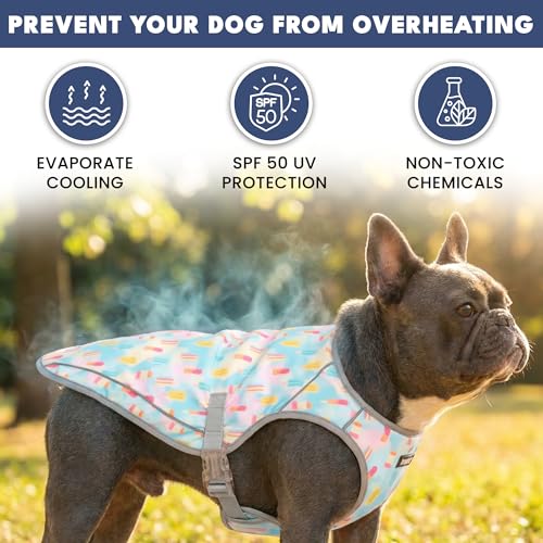 Spark Paws Dog Cooling Vest - SPF 50 UV Sun Protection - Summer Heat Relief Gear for Dogs, Lightweight, Evaporative Coolin...