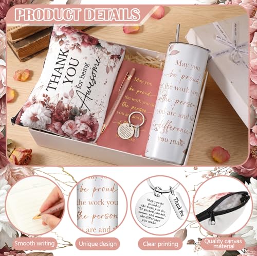 Wiwiqing 6 Pcs Employee Appreciation Gifts for Women, Thank You Gift Set for Coworker, Staff, Teacher, Nurse, Team Recogni...