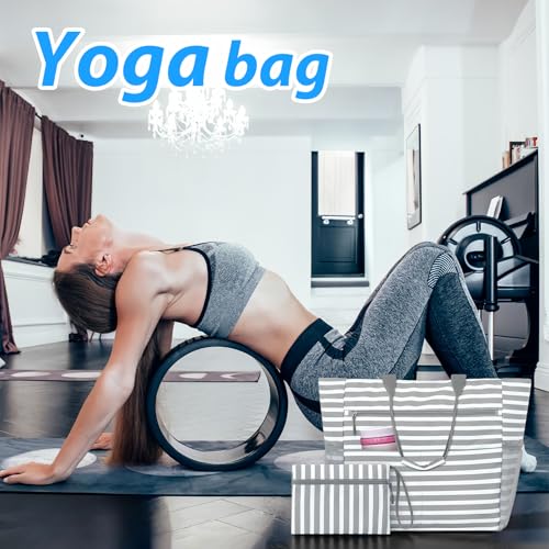 Wodsfay Waterproof Foldable Tote Bag for Travel – Large Carry-On with Zipper Pocket for Beach, Gym, Airplane & Weekend Trips