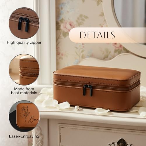 Ships Next Day, Personalized Jewelry Box, Wedding Favors, Custom Name Jewelry Case, Personalized Bridesmaid Girlfriend Val...