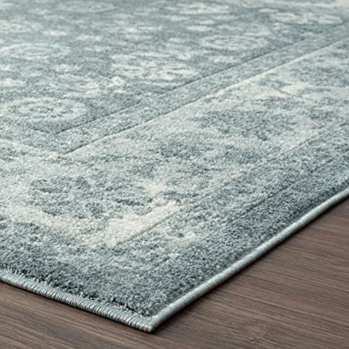LUXE WEAVERS Patricia Collection 125 Blue 5x7 Oriental Floral Area Rug