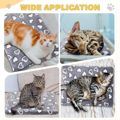 VitalCozy 3 Pcs Waterproof Reversible Dog Crate Pad Warm and Cool Dog Cats Bed Mat for Crates Sleeping Mat Cozy Heart Patt...