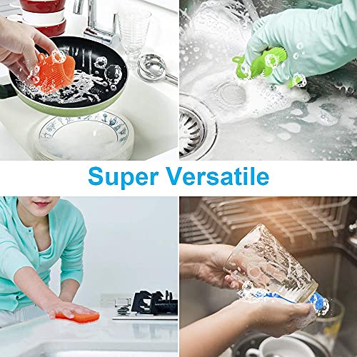 3PCS OstWony Silicone Dish Sponges, Super Food-Grade Silicone Sponges, Multi-Purpose and Efficient Sponge Kitchen Gadgets,...