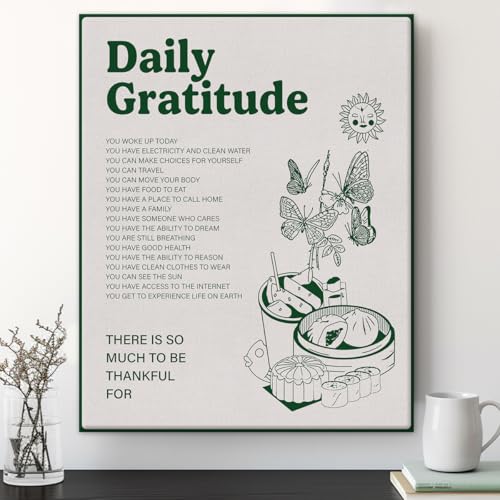 Inspirational Wall Art Green Boho Room Decor Aesthetic Home Kitchen Office Bedroom Cafes Wall Decor 8x10 Inch