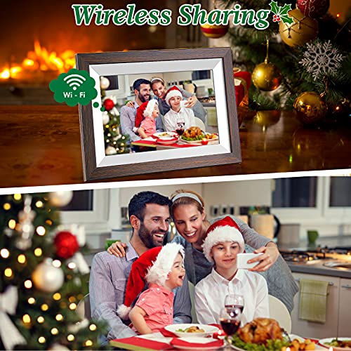 Frameo 10.1 Inch WiFi Digital Picture Frame with Frameo App, IPS Touch Screen HD Electronic Digital Photo Frame, Share Pho...