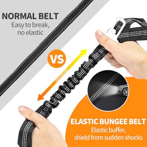3 Piece Set Dog Seat Belt Retractable Dog Car Seatbelts Adjustable Pet Seat Belt for Vehicle Headrest Restraint Adjustable...