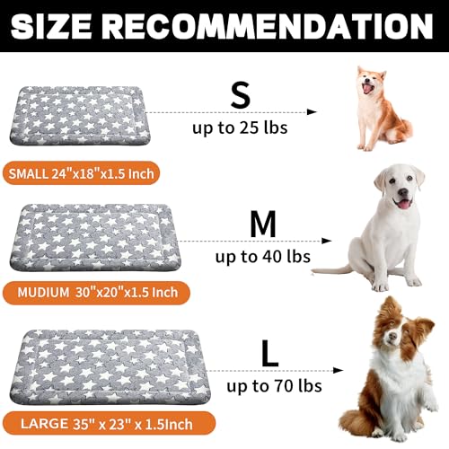 Dog Bed Mat – Soft & Comfortable Dog Kennel Pad for Crate – Durable Crate Bed & Mat for Dogs & Cats – Ideal for Crate, Ken...