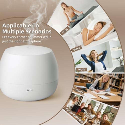 Essential Oil Diffuser: 2-in-1 Ultrasonic Aromatherapy Humidifie with Auto Shut-Off, Quiet Operation Fragrance Diffuser fo...