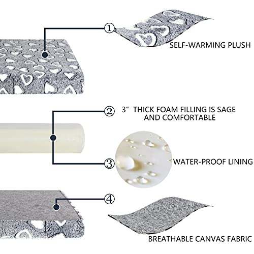 VANKEAN Reversible Cool and Warm Dog Bed Mat for Crates - Stylish Pad With Waterproof Inner Linings and Removable Machine ...