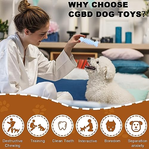 CGBD Puppy Toys, 6 Pack Dog Chew Toys for Puppy, Cute Blue Small Dog Toys, Teething Toys for Puppies, Soft Durable Interac...