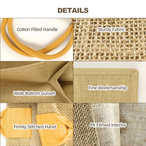 Ayearparty 12pcs Tote Bags with Handle Bridesmaid Wedding Favors Women Gift Bag Welcome Bulk Reusable Tote for Beach Shopping