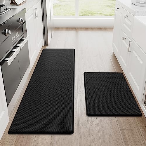 StepRite Kitchen Mats, 2PCS Kitchen Rugs, Cushioned Anti Fatigue Kitchen Mats for Floor, Non-Slip Standing Desk Mat, Water...
