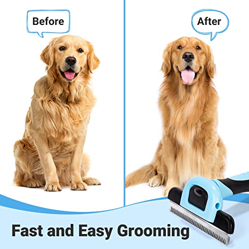 MIU COLOR Pet Grooming Brush, Deshedding Tool for Dogs & Cats, Effectively Reduces Shedding by up to 95% for Short Medium ...