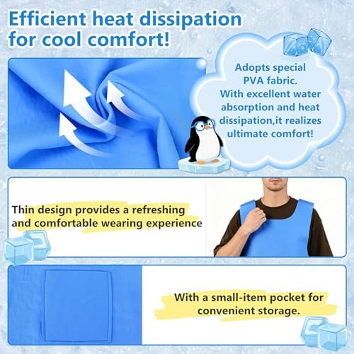Loxiia Evaporative Cooling Vest for Men & Women, Water-Activated Cooling Vest for Hot Weather
